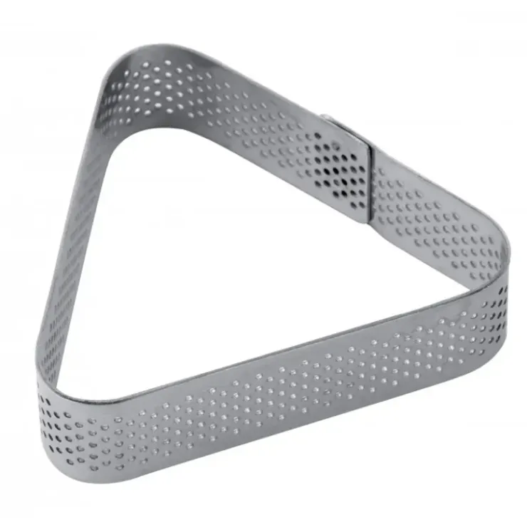 PAVONI Cercle à Tarte Triangle Inox Micro-perforé 8,5 x 7,5 cm x H 2 cm Clearance