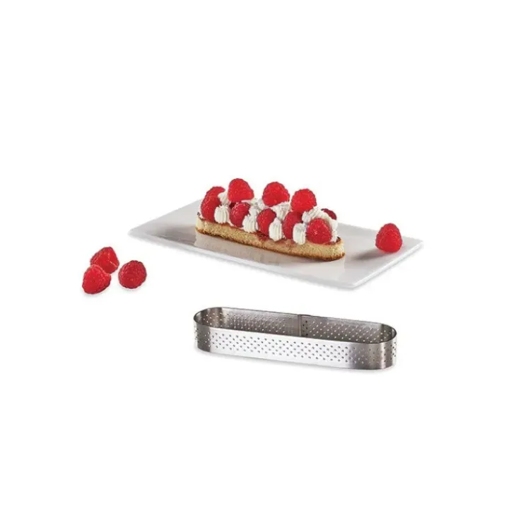 DE BUYER Cercle perforé forme Oblong 14,5 x 3,5 cm de L'école Valrhona par Clearance