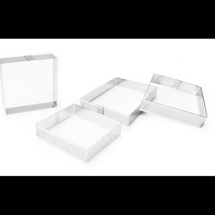 SCRAPCOOKING Cercles à Tarte Individuels Perforés Carrés 8 cm (x4) Outlet