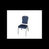 LYROSE Chaise Empilable Argentée avec Assise Bleue Elysée Online