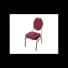 LYROSE Chaise Empilable Dorée avec Assise Bordeaux Matignon Best