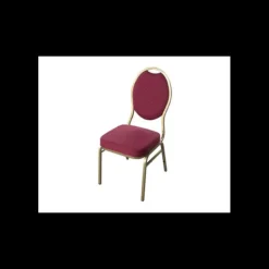 LYROSE Chaise Empilable Dorée avec Assise Bordeaux Matignon Best