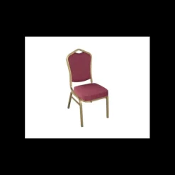 LYROSE Chaise Empilable Dorée avec Assise Bordeaux Elysée Hot