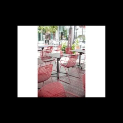 GROSFILLEX Chaise en Acier avec Assise Résine Rouge Bossa Nova Ramatuelle 73’ Online