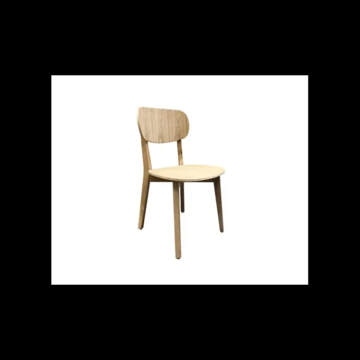 EZAX Chaise en Bois Naturel Madison