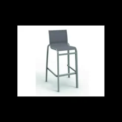 GROSFILLEX Chaise Haute Gris Platinium et Toile Grise Sunset Sale