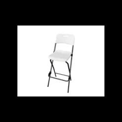LYROSE Chaise Haute Pliante en Polyéthylène Blanc Congrès Online