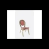 LYROSE Chaise Tressée Bamboo Rouge et Crème Discount