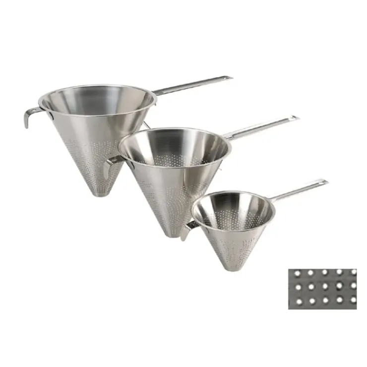 DE BUYER Chinois de Cuisine Inox Ø 20 cm x H 18 cm Perforation 1,5 mm