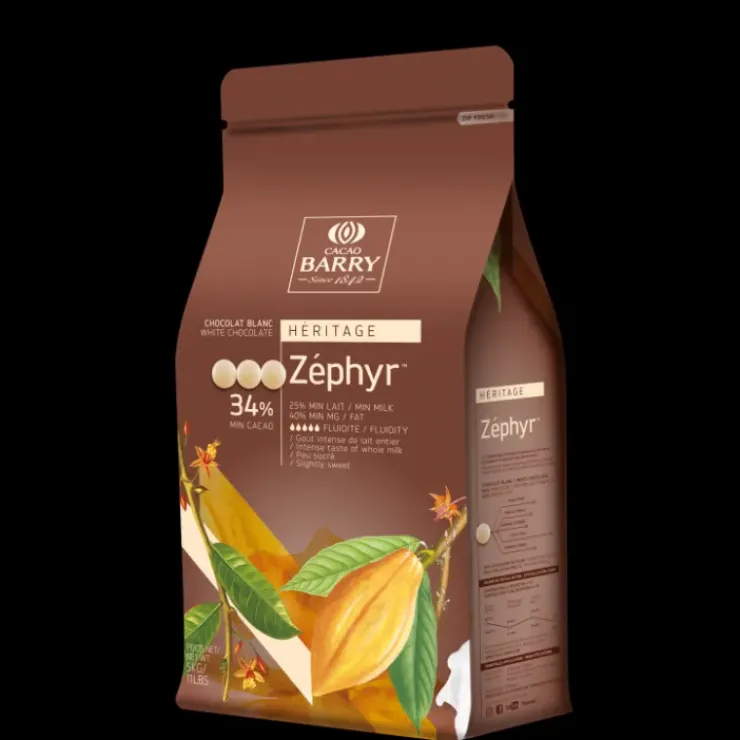 BARRY Chocolat Blanc Zephyr 34 % pistoles 5 kg Best