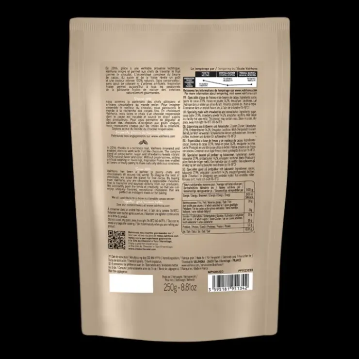 VALRHONA Chocolat de Couverture Inspiration Fraise 250g Hot