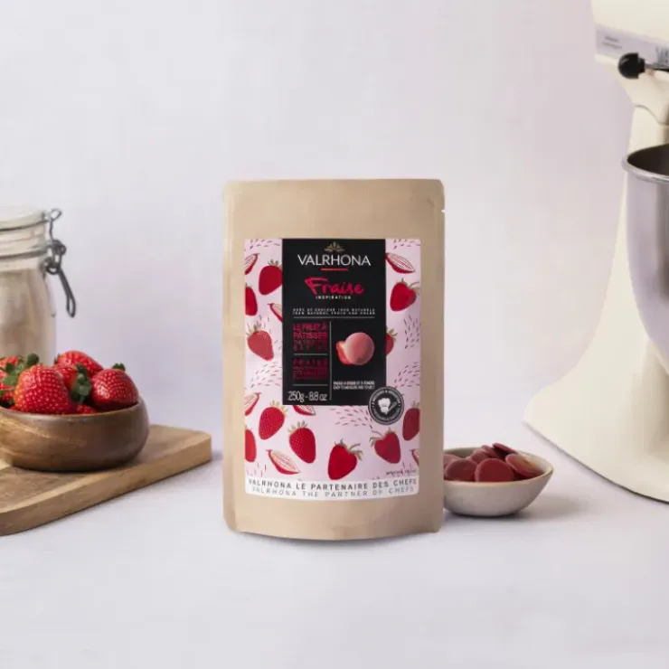 VALRHONA Chocolat de Couverture Inspiration Fraise 250g Hot