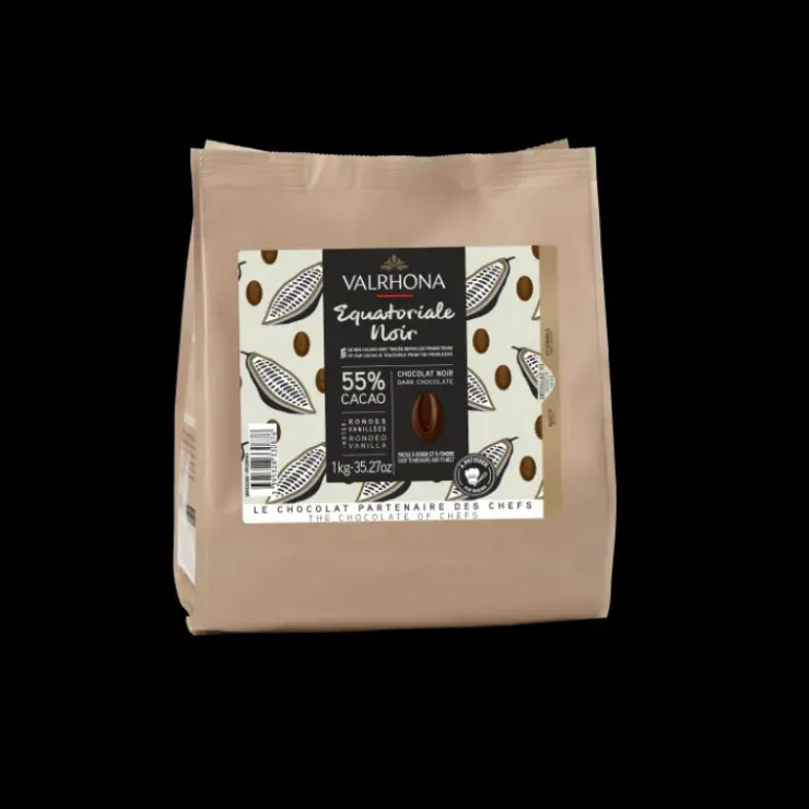 VALRHONA Chocolat de Couverture Noir Equatoriale 55% 1kg Hot