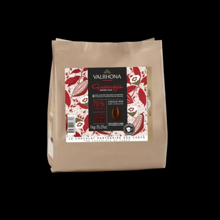 VALRHONA Chocolat de Couverture Noir Guanaja 70% 1kg Hot