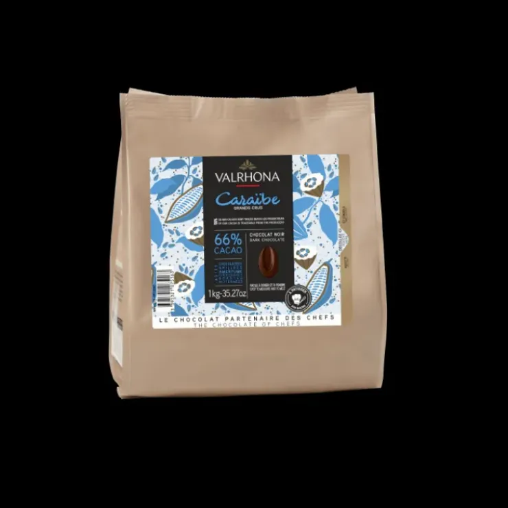 VALRHONA Chocolat de Couverture Noir Caraïbes 66% 1kg Online