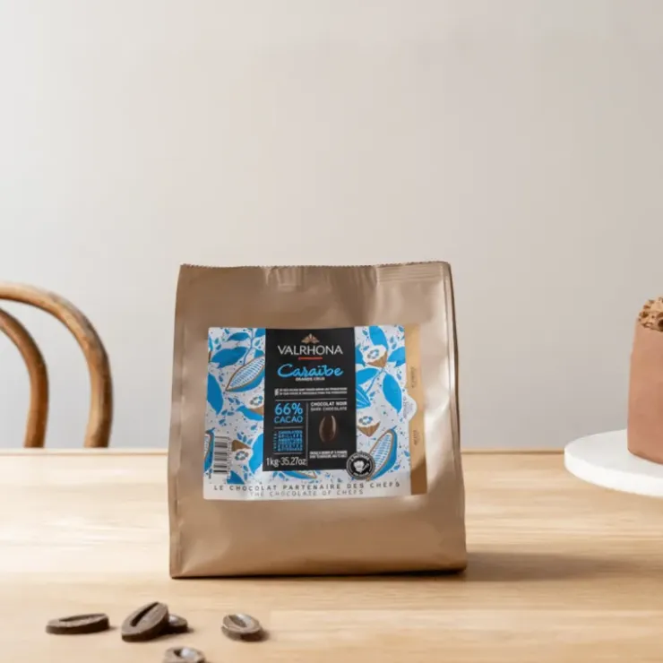 VALRHONA Chocolat de Couverture Noir Caraïbes 66% 1kg Online