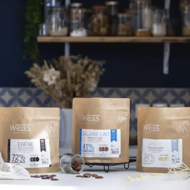 WEISS Chocolat Noir 72% Ebène 1 kg Best