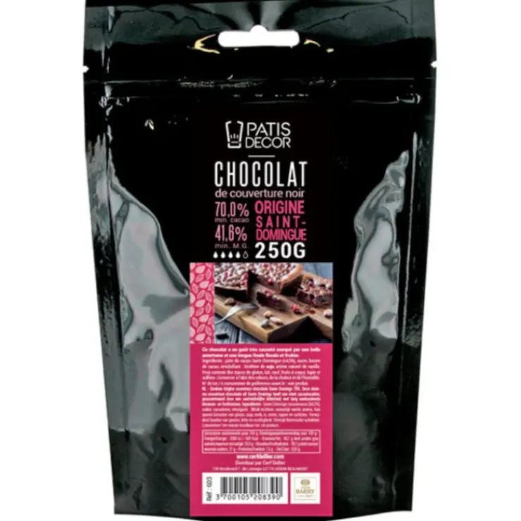PATISDECOR Chocolat Noir Origine St Domingue 250 g Patisdécor Best