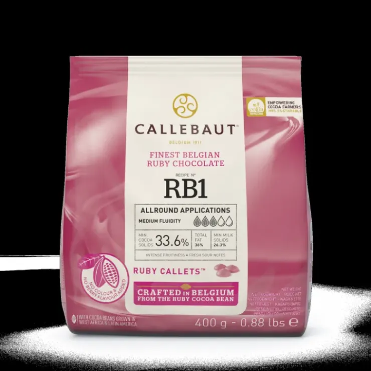 CALLEBAUT Chocolat Ruby RB1 33,6% 400 g Outlet