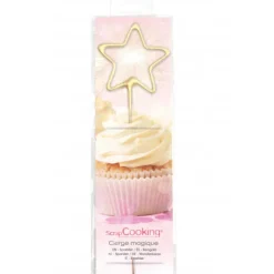SCRAPCOOKING Cierge Magique Étoile Or 18,5 cm Clearance