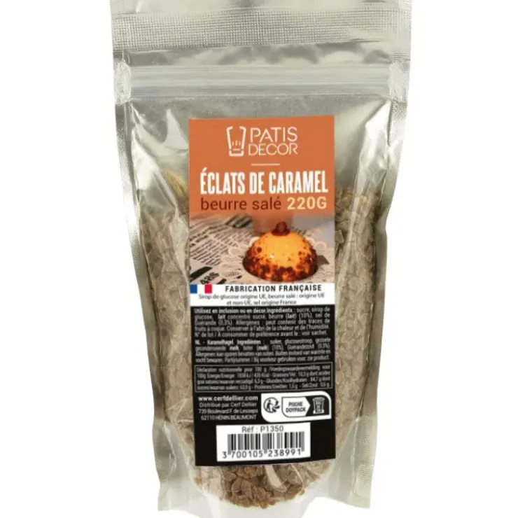 PATISDECOR Éclats de Caramel au Beurre Salé 220 g Patisdécor Discount
