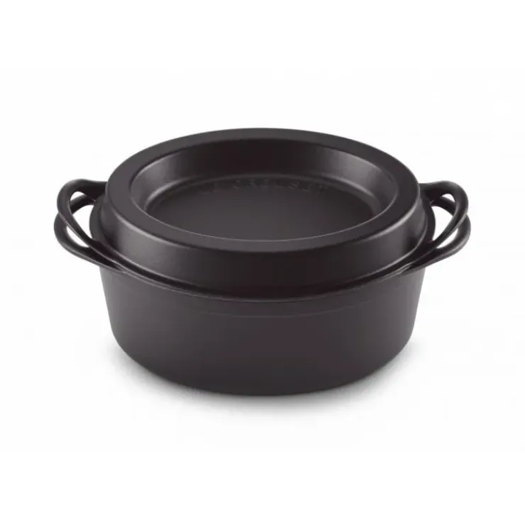 LE CREUSET Cocotte Doufeu Ovale en Fonte 32 cm Noir Mat Outlet