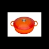 LE CREUSET Cocotte en fonte Basse 30 cm Volcanique Signature Discount