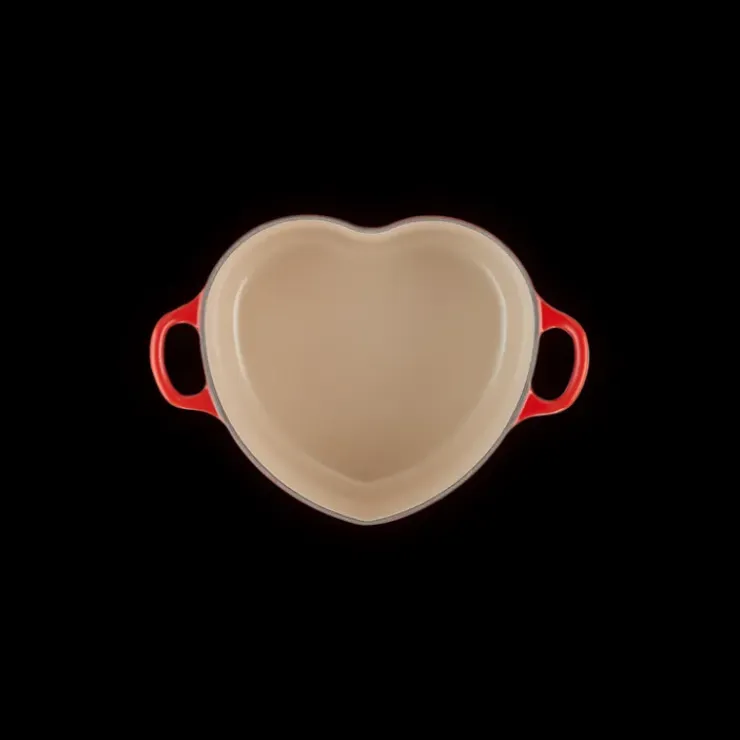 LE CREUSET Cocotte en Fonte Cœur 20 cm Cerise Outlet