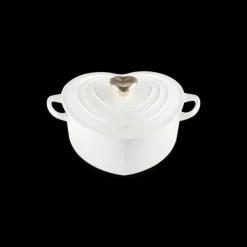 LE CREUSET Cocotte en Fonte Cœur 20 cm Blanc Best