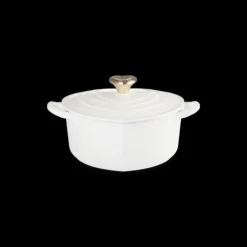 LE CREUSET Cocotte en Fonte Cœur 20 cm Blanc Best