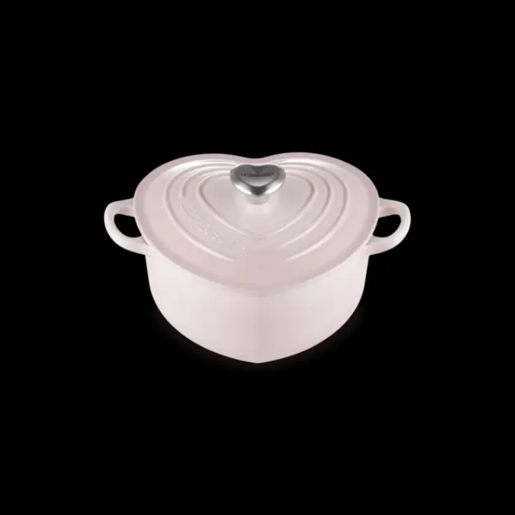 LE CREUSET Cocotte en Fonte Cœur 20 cm Shell Pink Sale
