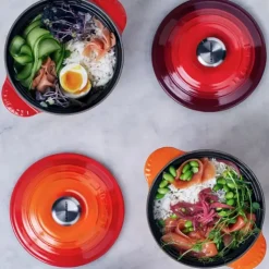 LE CREUSET Cocotte en Fonte Every 18 cm Cerise Discount