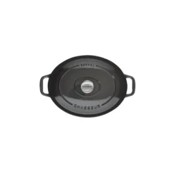CHASSEUR Cocotte en Fonte Ovale 31 cm Caviar Best