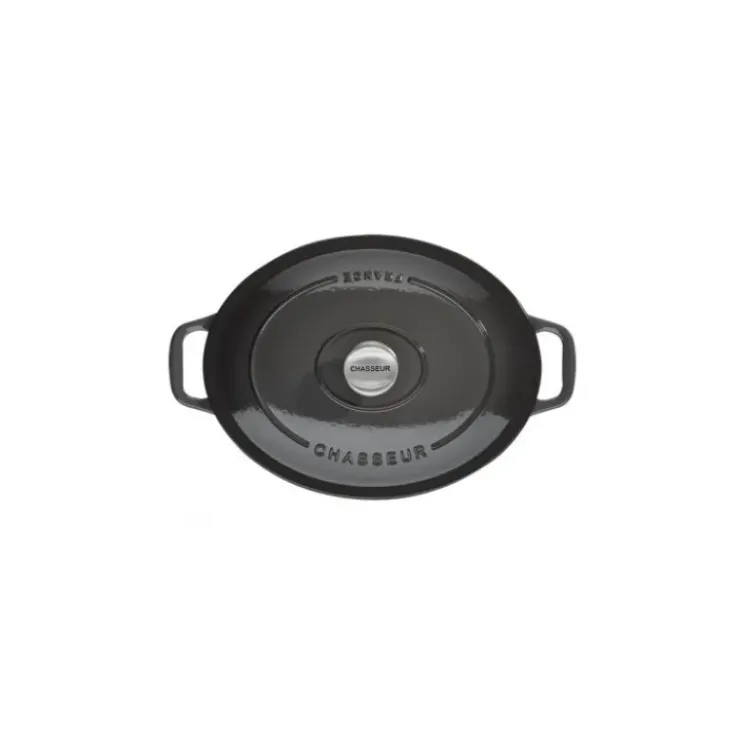 CHASSEUR Cocotte en Fonte Ovale 31 cm Caviar Best