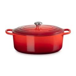 LE CREUSET Cocotte en Fonte Ovale 35 cm Cerise Signature Discount