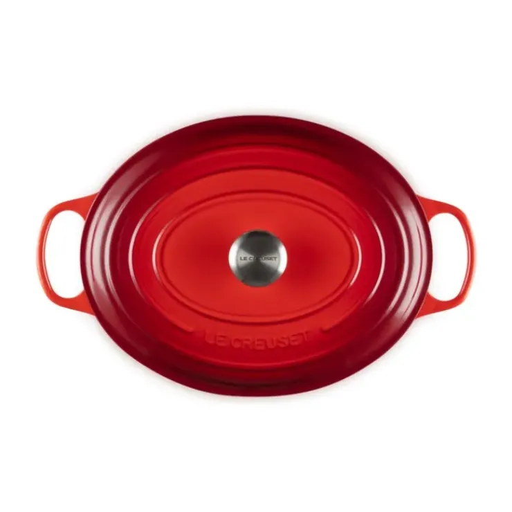 LE CREUSET Cocotte en Fonte Ovale 35 cm Cerise Signature Discount