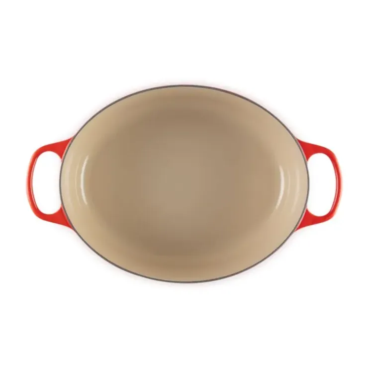 LE CREUSET Cocotte en Fonte Ovale 35 cm Cerise Signature Discount