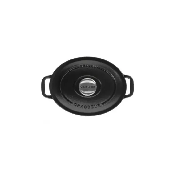CHASSEUR Cocotte en Fonte Ovale 17 cm Noir Mat