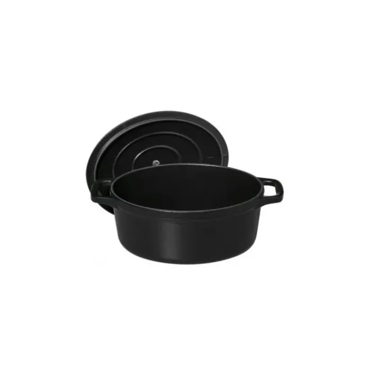 CHASSEUR Cocotte en Fonte Ovale 17 cm Noir Mat