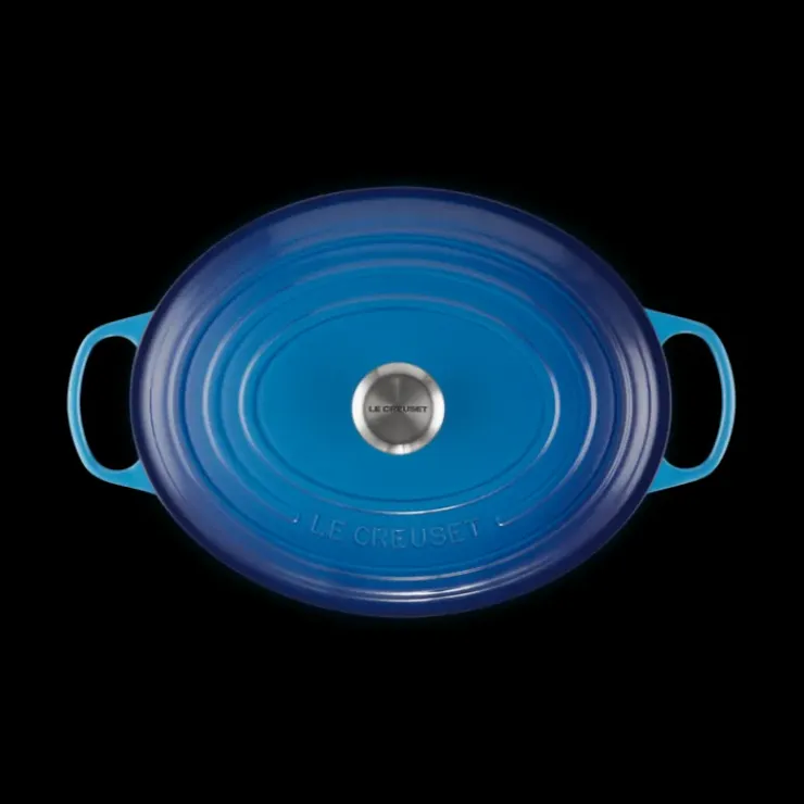 LE CREUSET Cocotte en Fonte Ovale 33 cm Azur Signature New