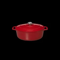 CHASSEUR Cocotte en Fonte Ovale 27 cm Rouge New