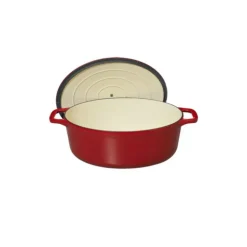 CHASSEUR Cocotte en Fonte Ovale 33 cm Rouge Sale