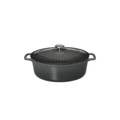 CHASSEUR Cocotte en Fonte Ovale 25 cm Caviar Discount