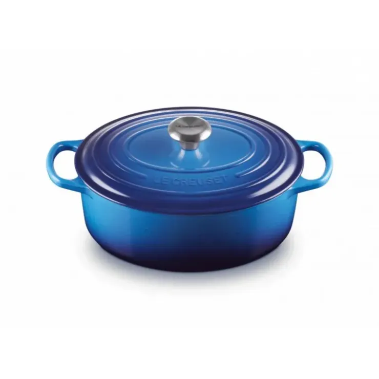 LE CREUSET Cocotte en fonte Ovale 31 cm Azur Signature New