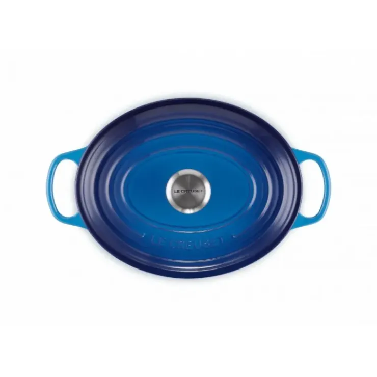 LE CREUSET Cocotte en fonte Ovale 31 cm Azur Signature New