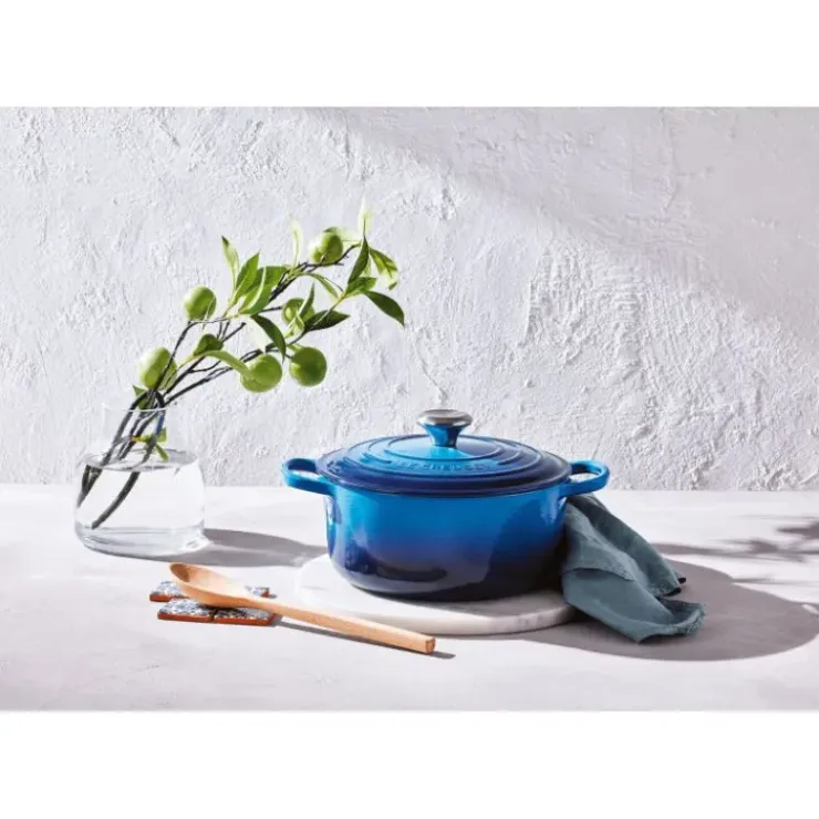 LE CREUSET Cocotte en fonte Ovale 31 cm Azur Signature New