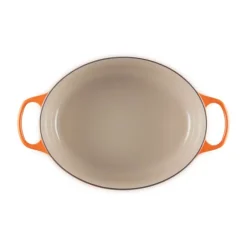 LE CREUSET Cocotte en fonte Ovale 35 cm Volcanique Signature Clearance