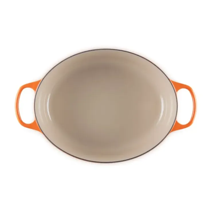 LE CREUSET Cocotte en fonte Ovale 35 cm Volcanique Signature Clearance