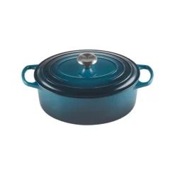 LE CREUSET Cocotte en fonte Ovale 31 cm Deep Teal Signature New