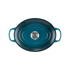 LE CREUSET Cocotte en fonte Ovale 31 cm Deep Teal Signature New